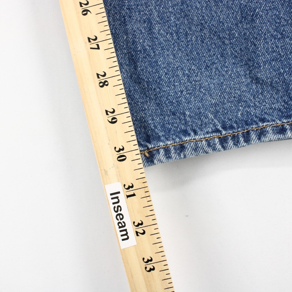 Levis 94 Baggy Jeans Womens 31 Blue Mid Rise Loose Fit Straight Leg Denim - Picture 6 of 11